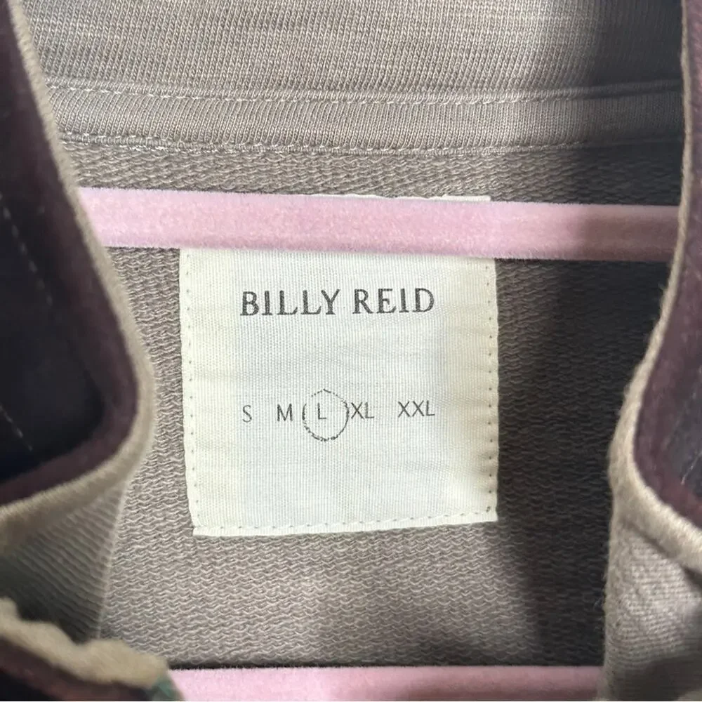 BILLY REID Zip Front Track Jacket Tan Brown Suede {UU48} - Picture 4 of 5
